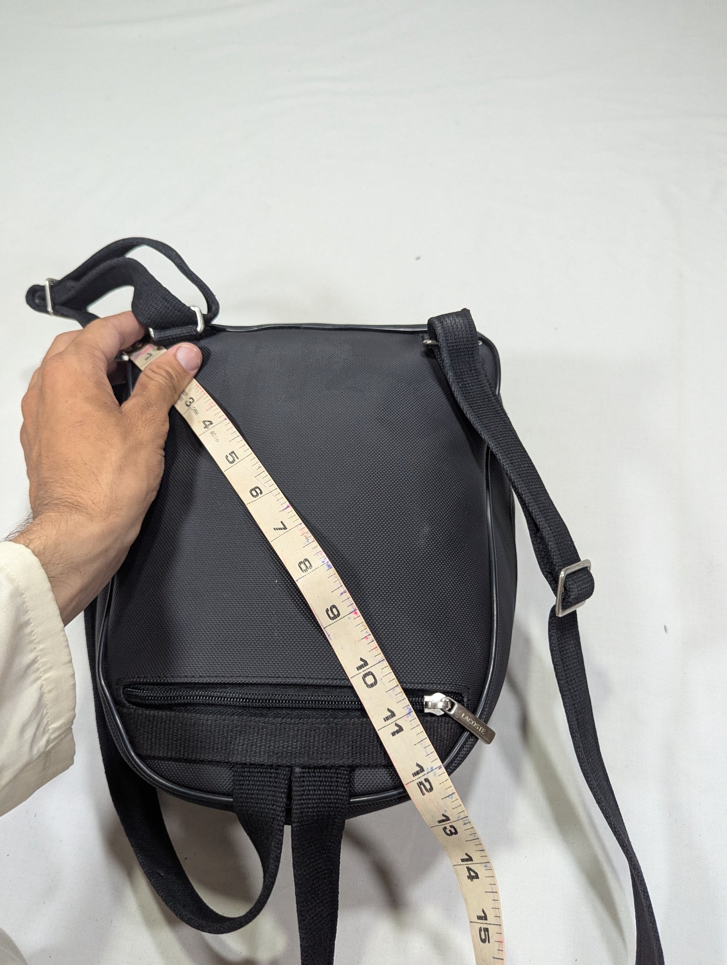 Lacoste black color branded Backpack Ab3