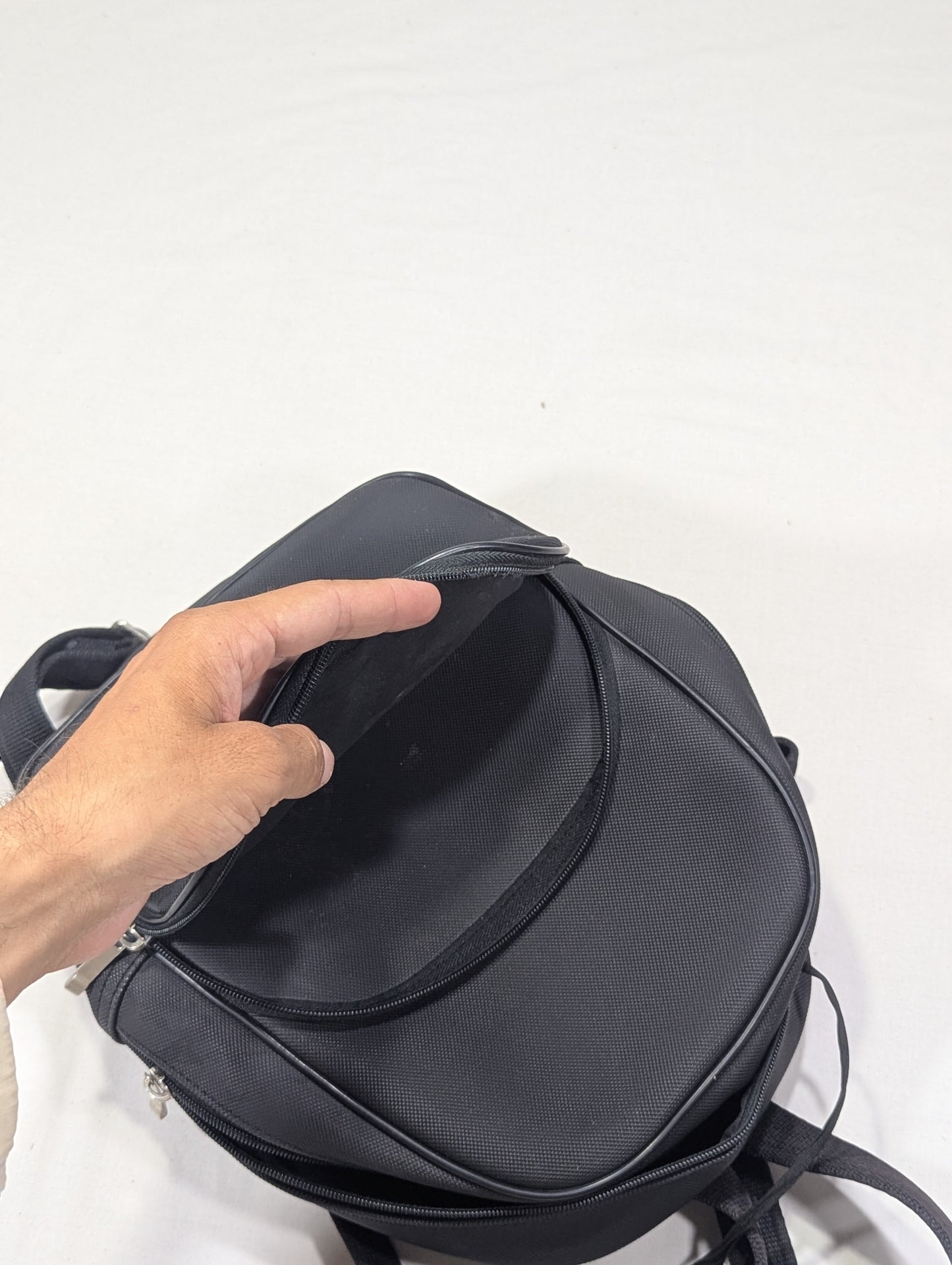 Lacoste black color branded Backpack Ab3