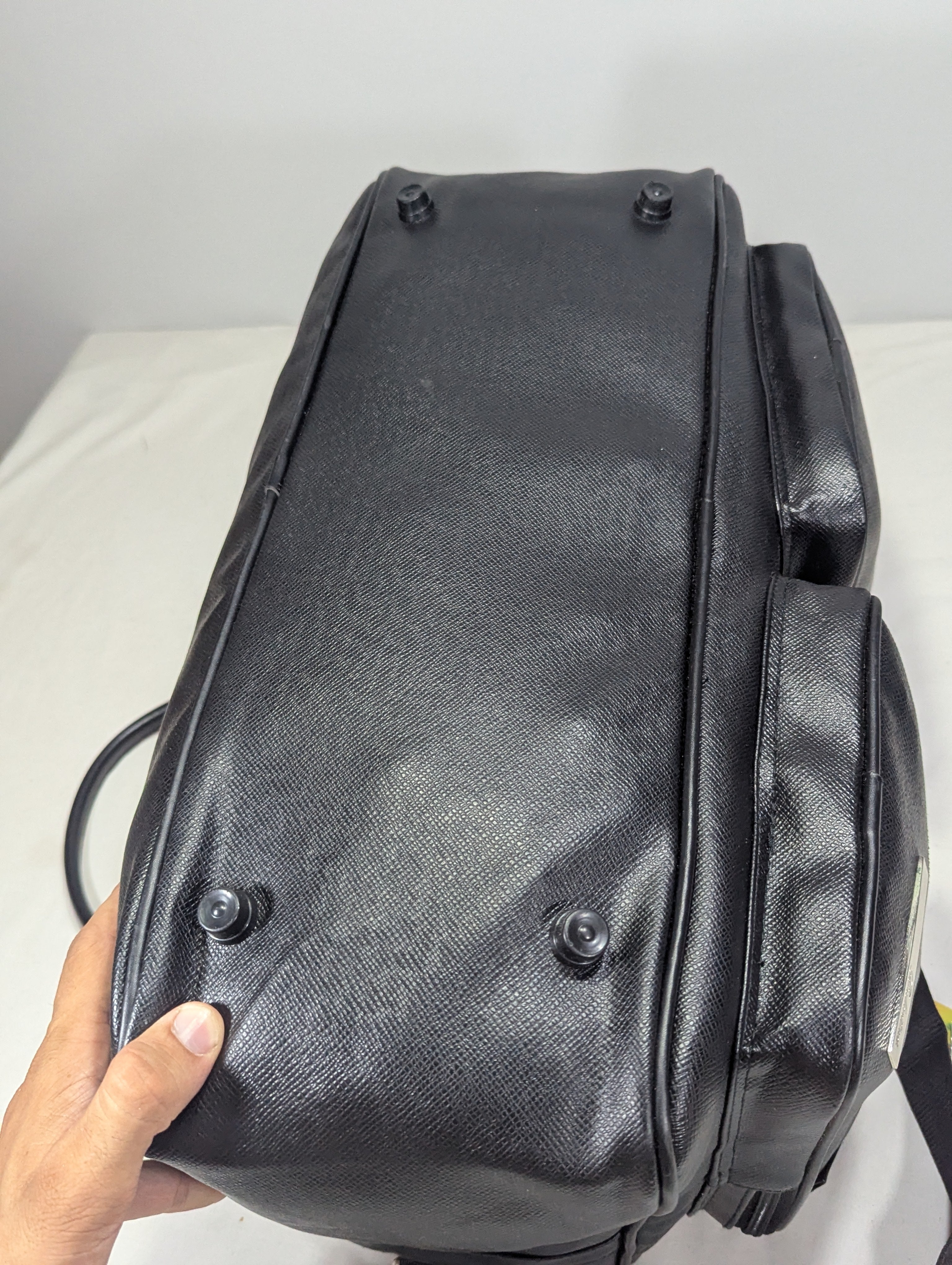Pu leather, Genuine and Compact Korean Duffle Bag – Easy Storage & Travel Ab3