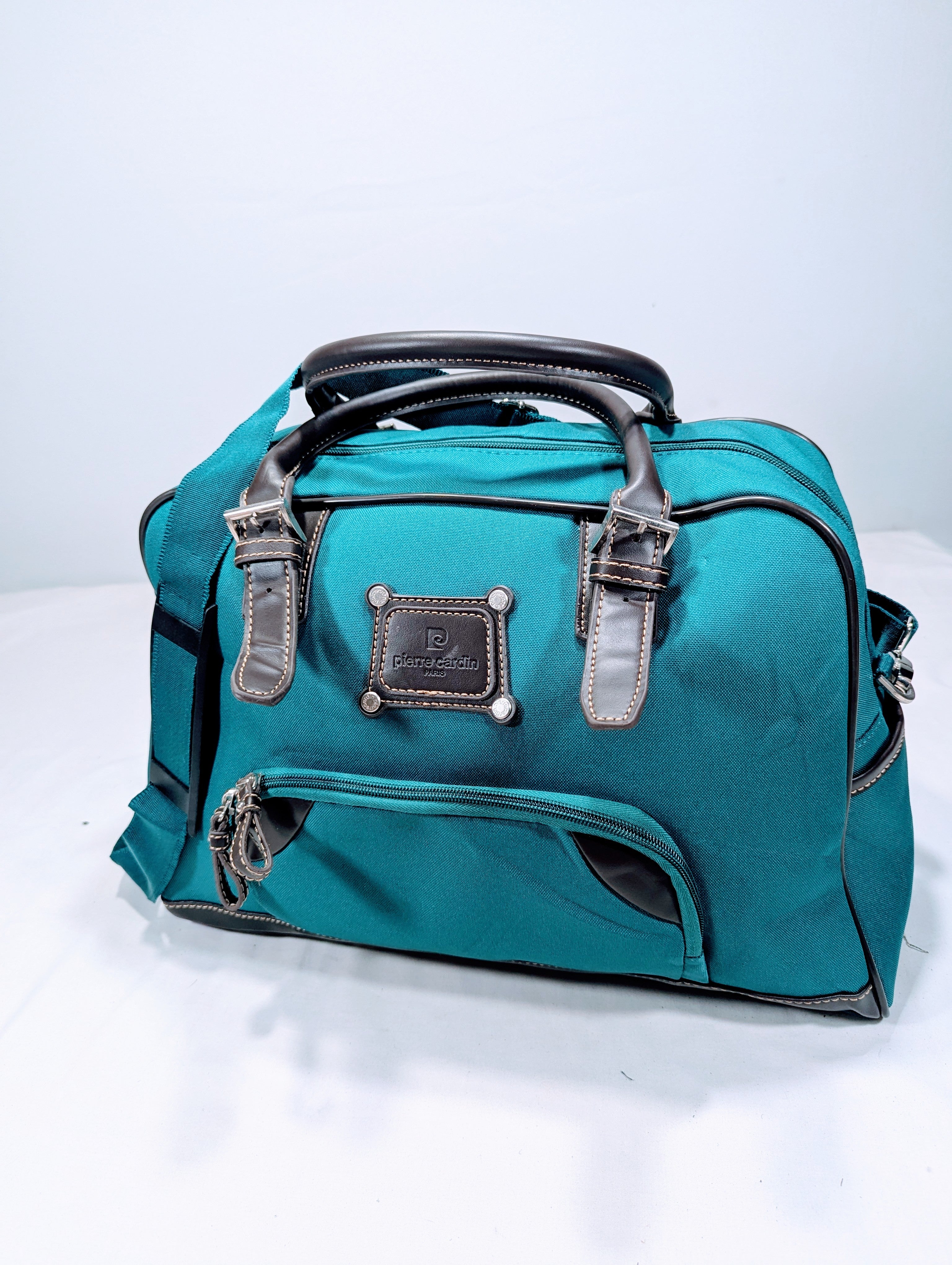 Stylish PU Leather Trimmed Duffel Bag, Korean Duffle Bag – Easy Storage & Travel Ab3