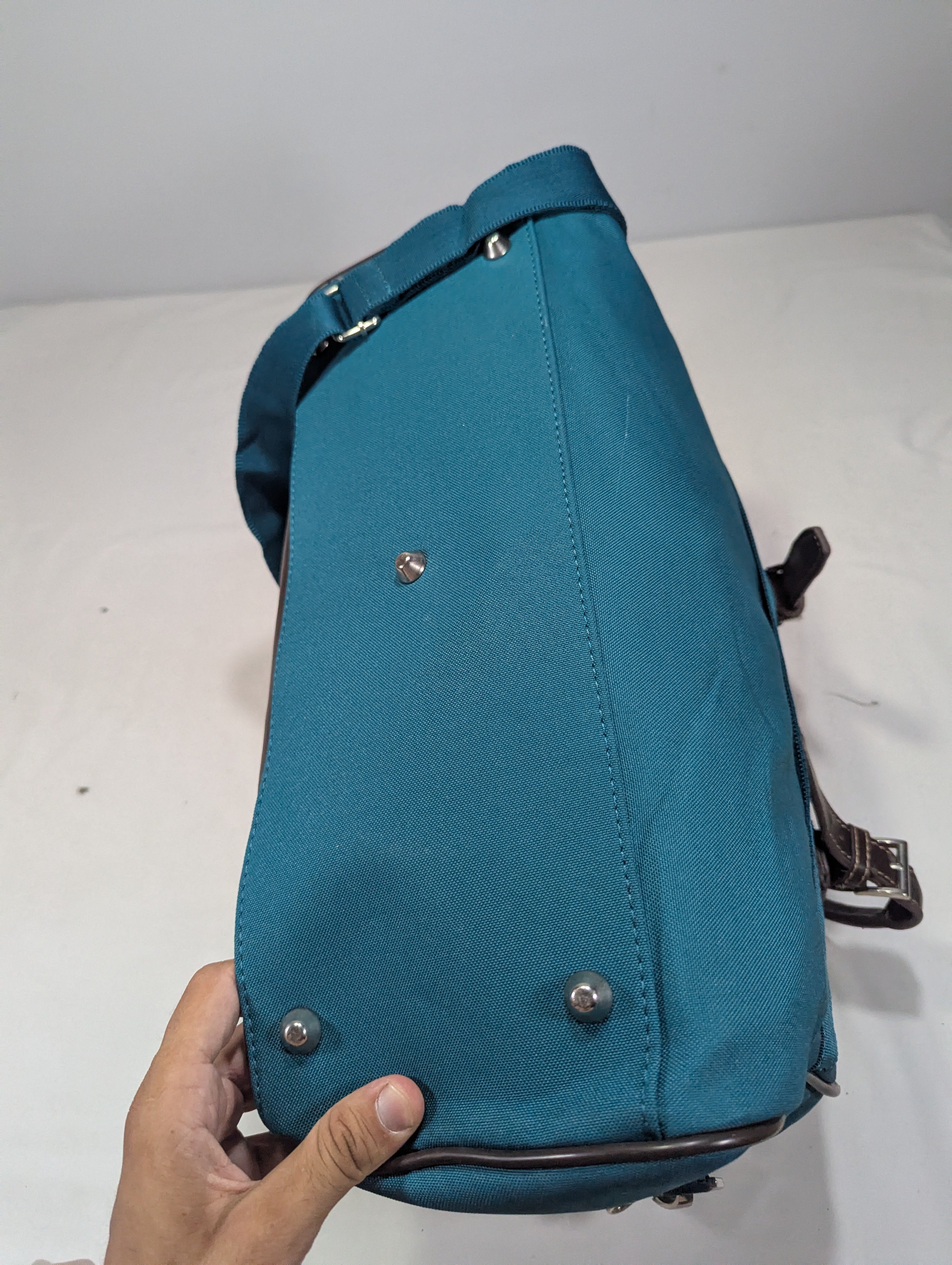 Stylish PU Leather Trimmed Duffel Bag, Korean Duffle Bag – Easy Storage & Travel Ab3