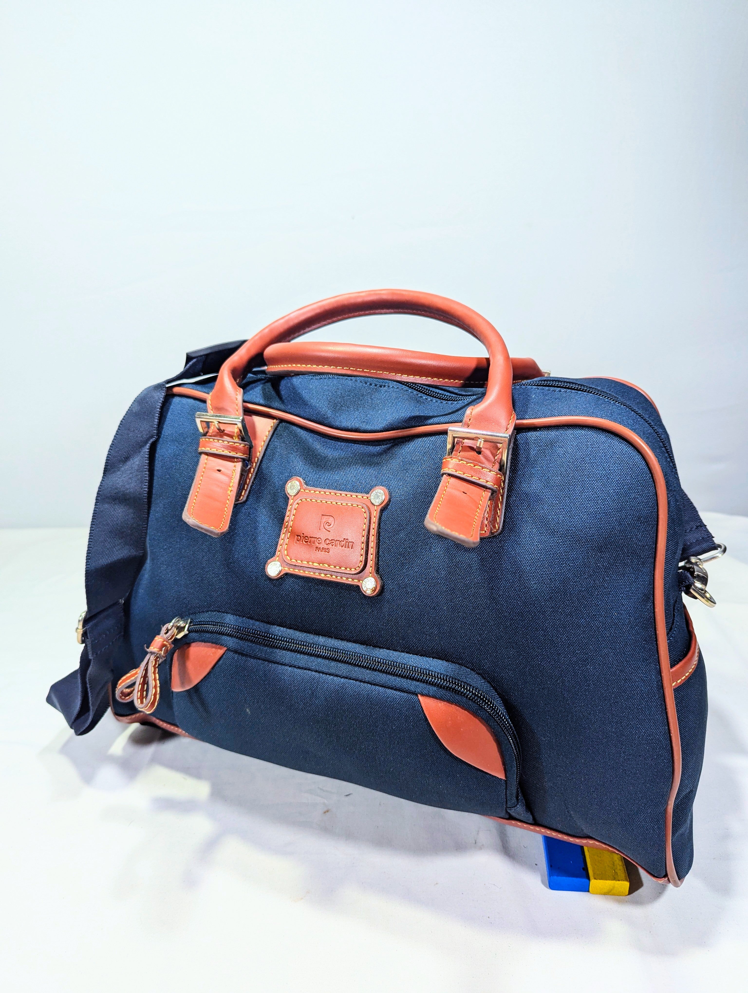 Classic Brown Canvas Weekender Bag with PU Leather Details, Korean Duffle Bag –  Ab3