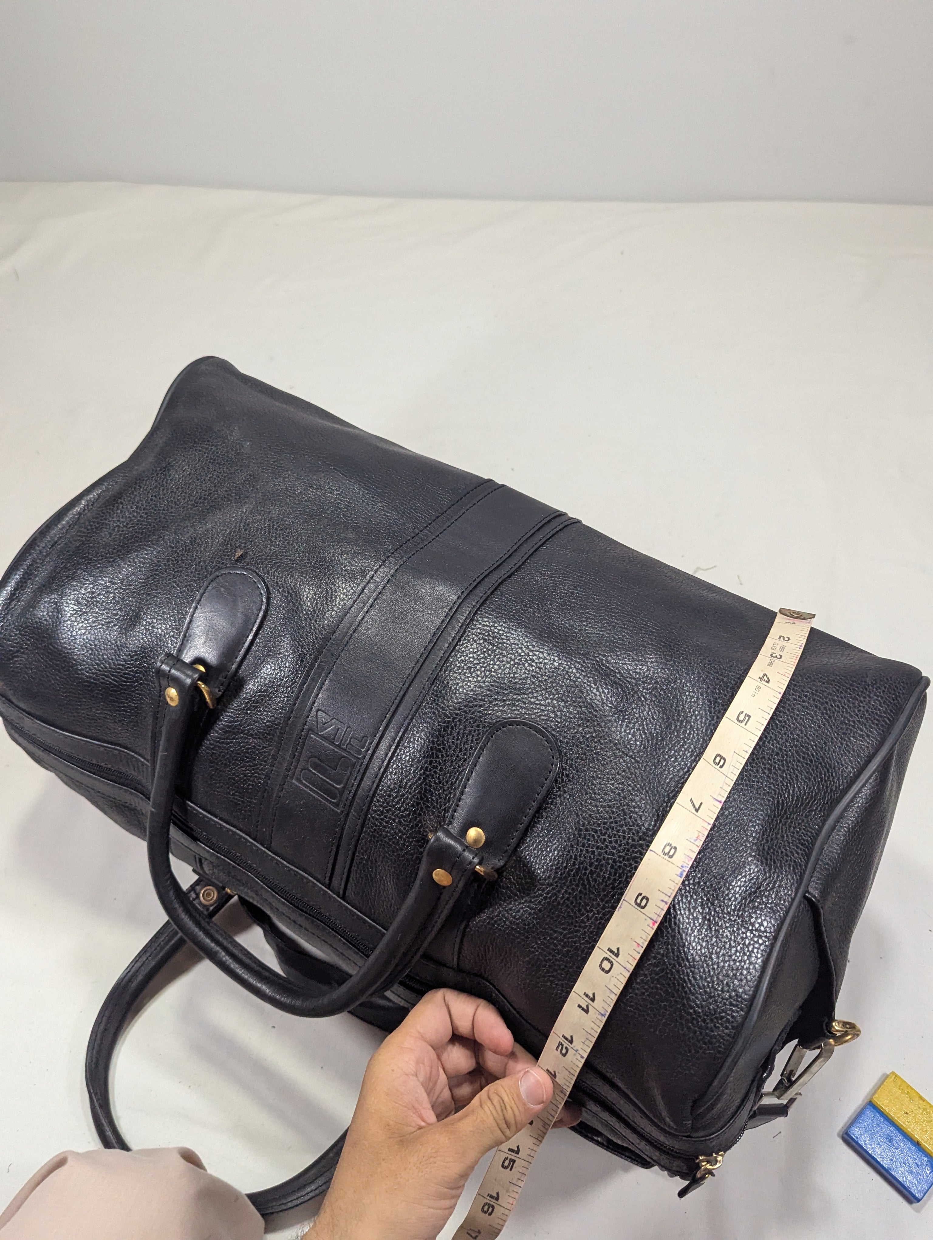 Pu Leather Fila Brand, Modern Korean Duffle Bag – Unisex Utility Tote Ab3