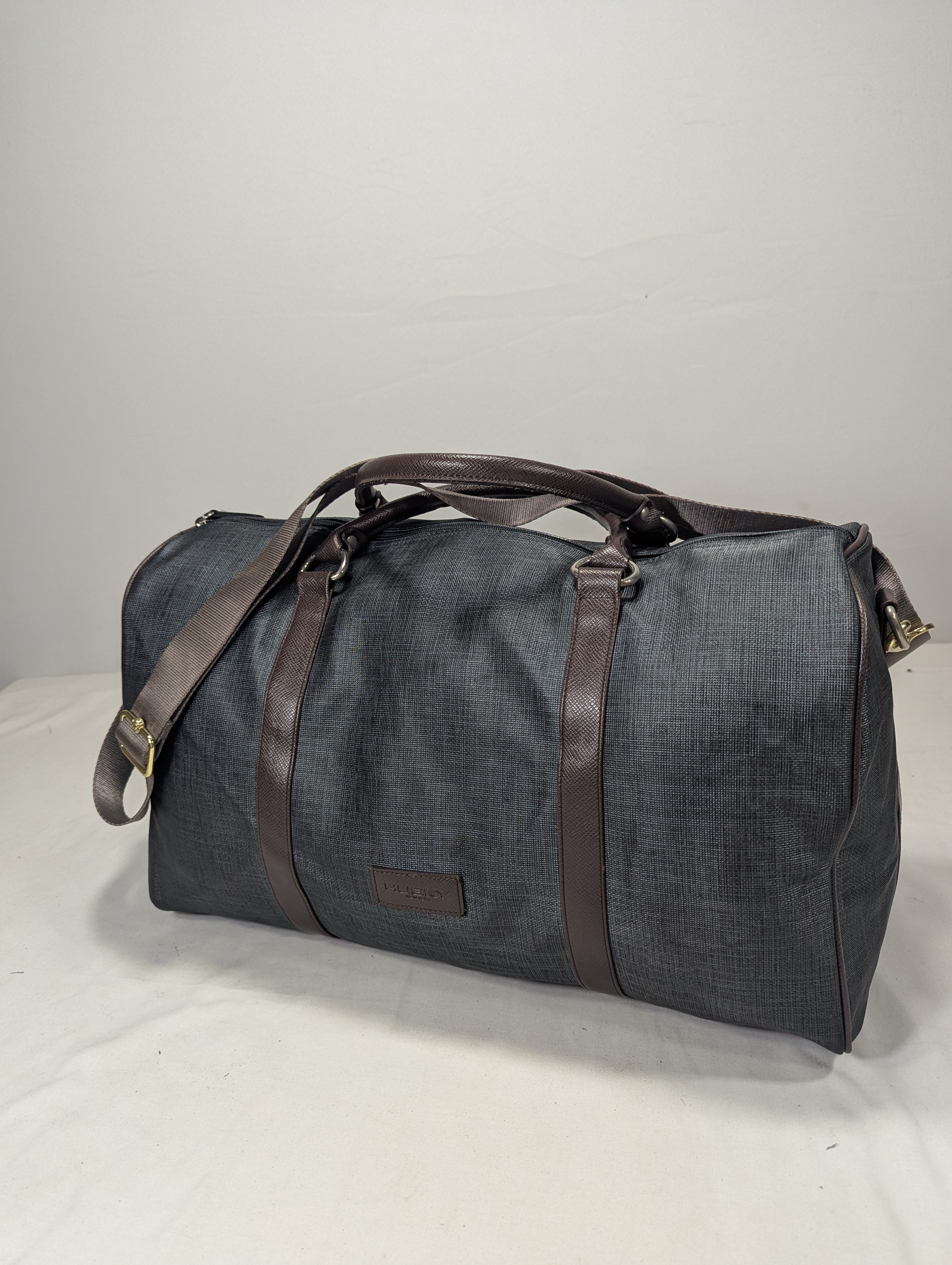 Designer Inspired Canvas Travel Bag with Faux Leather,pu leather handles, Korean Duffle Bag – Waterproof & Durable Ab3