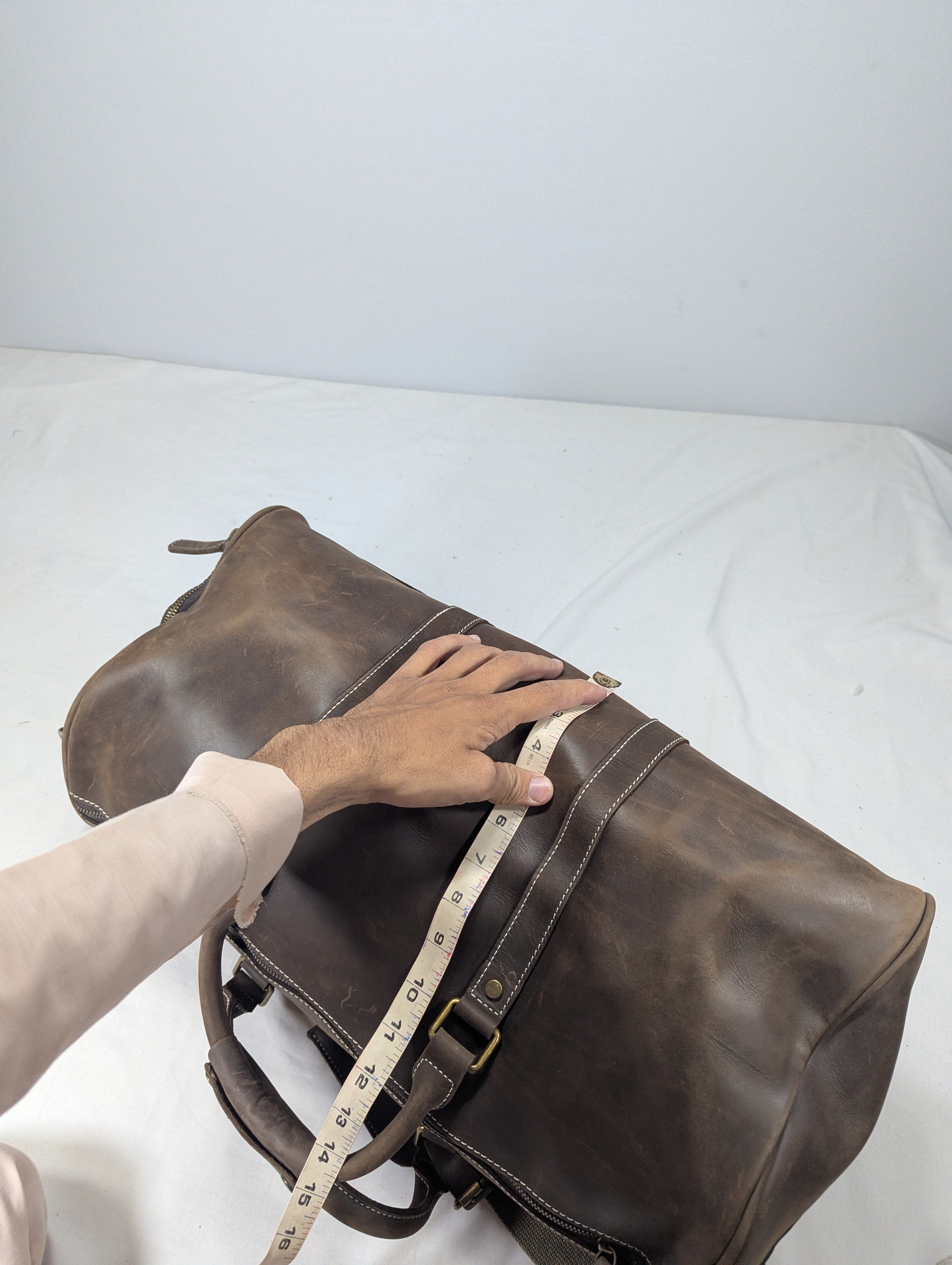 Korean lot leather duffle bag with separate shoes portion for gym, travelling purpose  Ab3