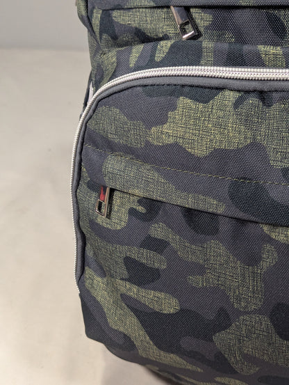 Camouflage baby diaper backpack with Baby bed