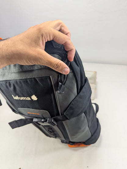 Tracking slim hiking tourist backpack