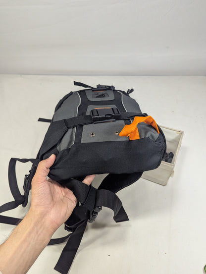 Tracking slim hiking tourist backpack