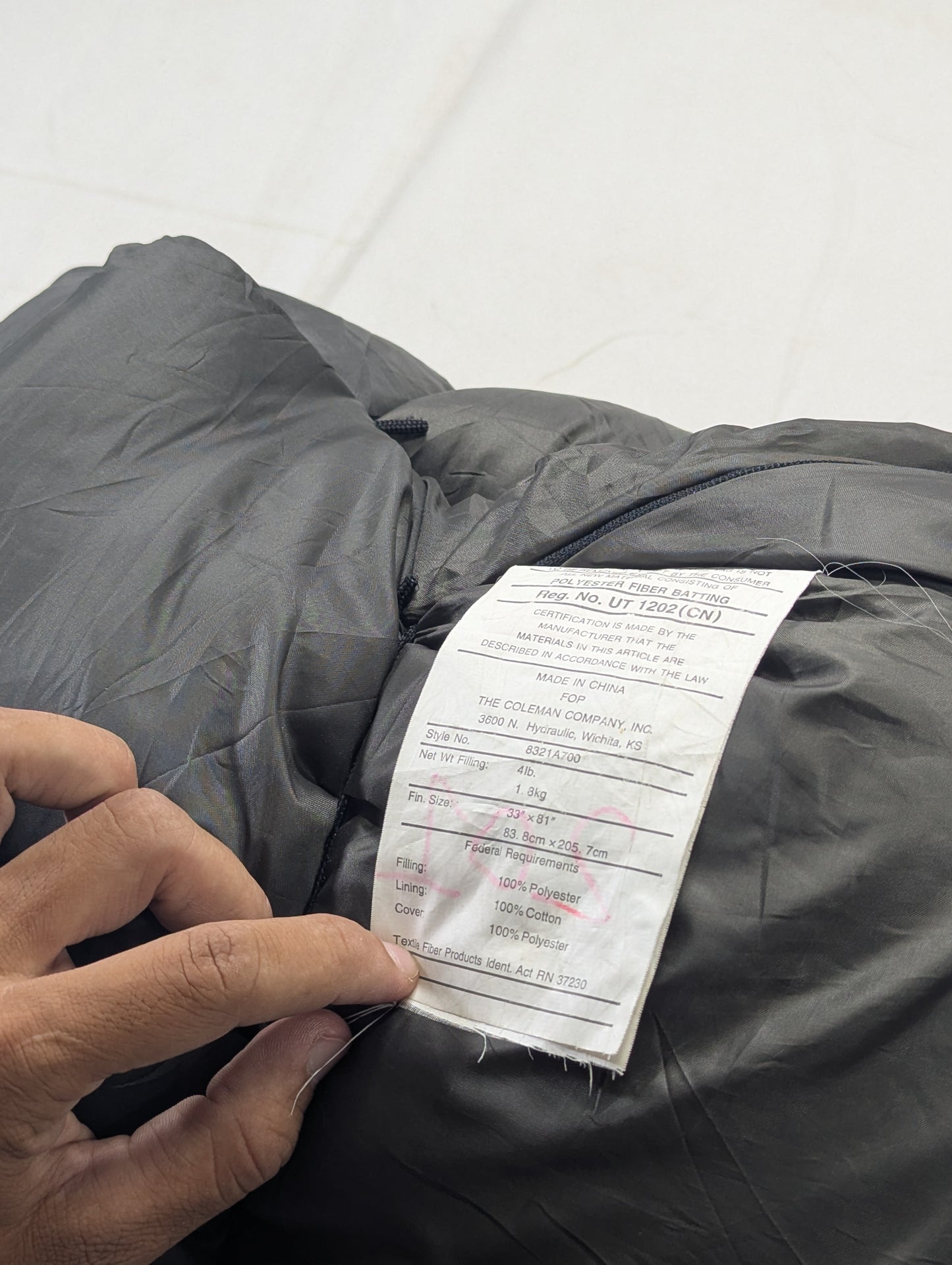 Coleman USA lot sleeping bag Sb201