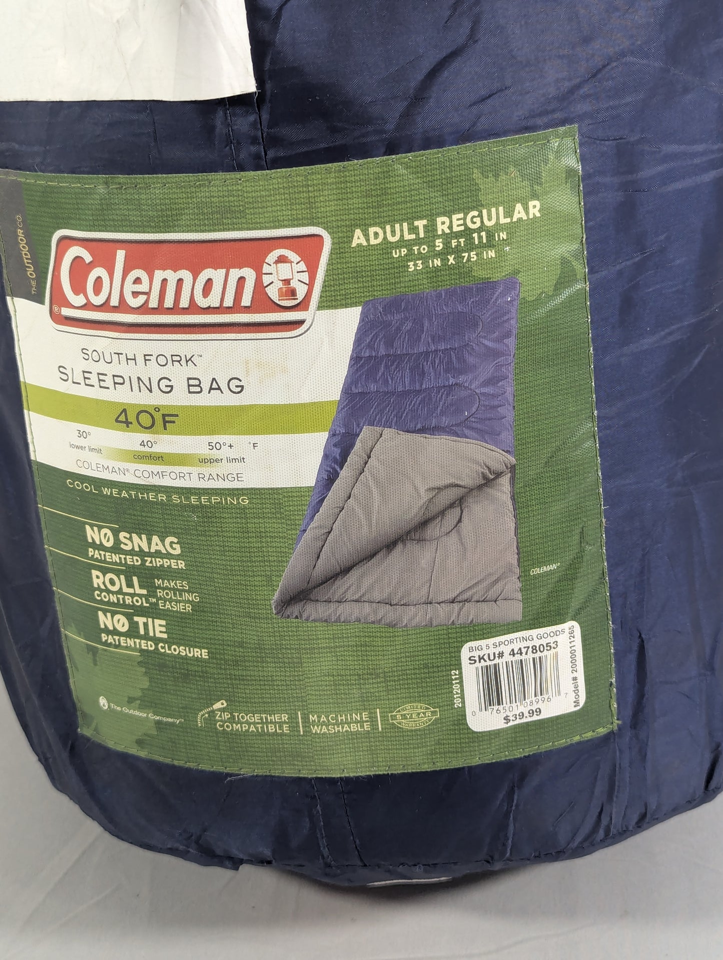 COLEMAN USA lot sleeping bag Sb335