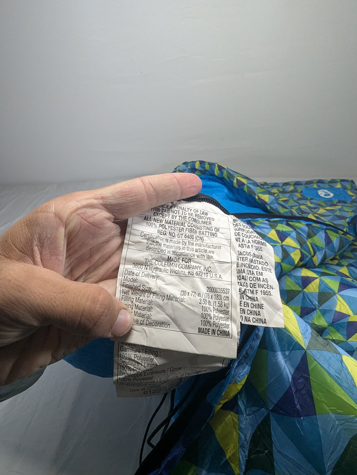 COLEMAN USA lot sleeping bag Sb417