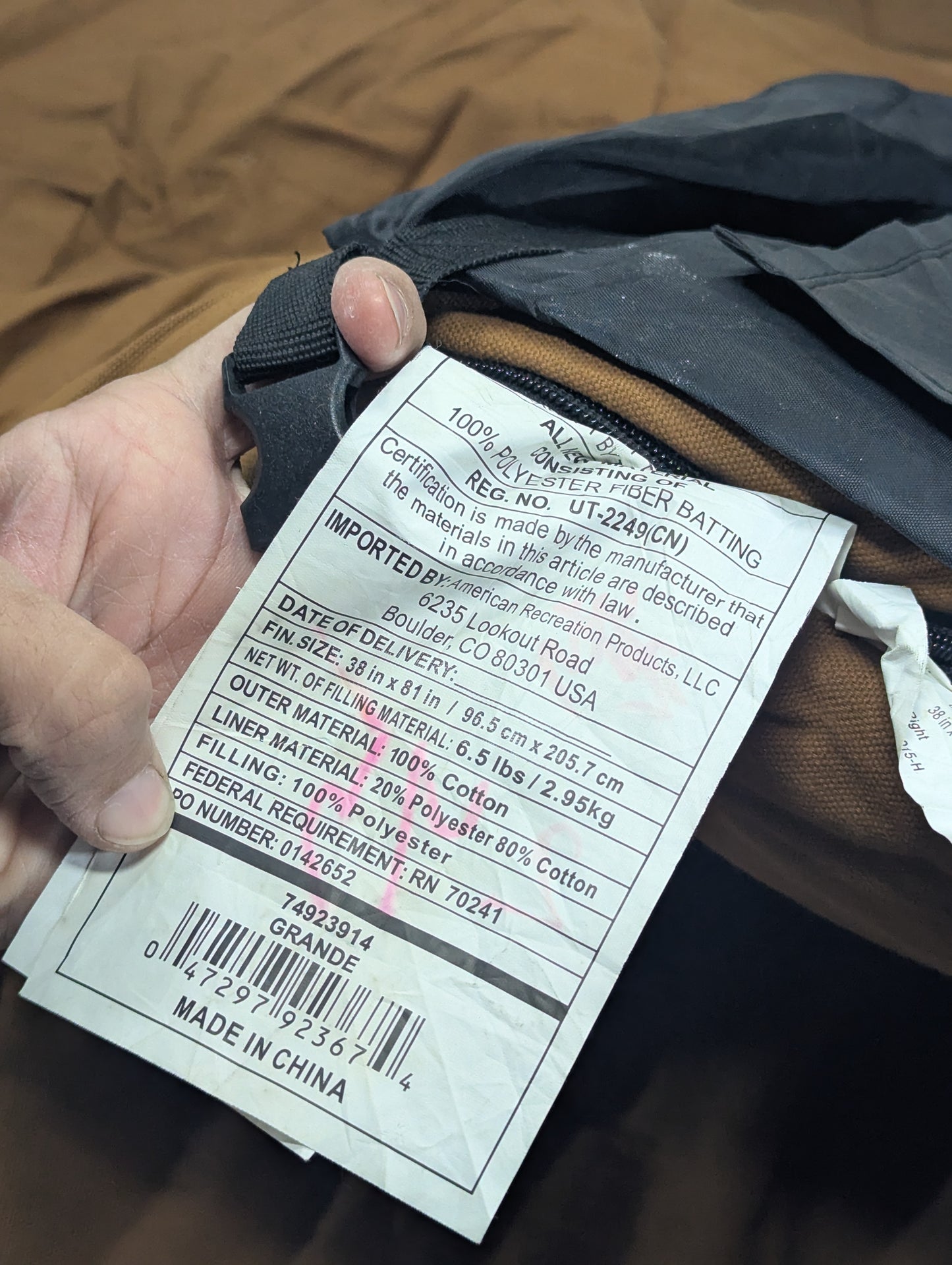 Heavy Weight USA lot sleeping bag Sb245