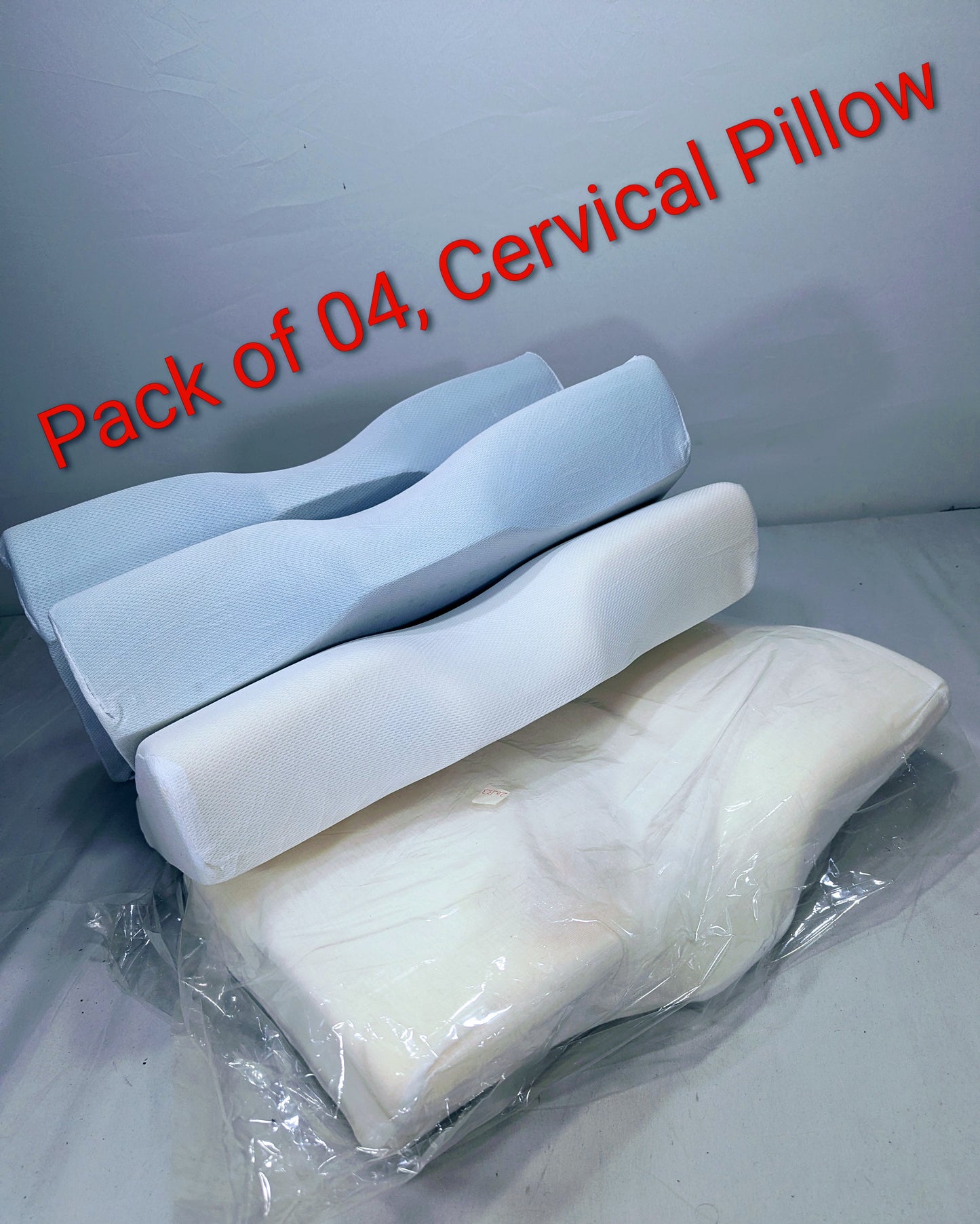 Pack of 04 CERVICAL Memory Foam Pillow
