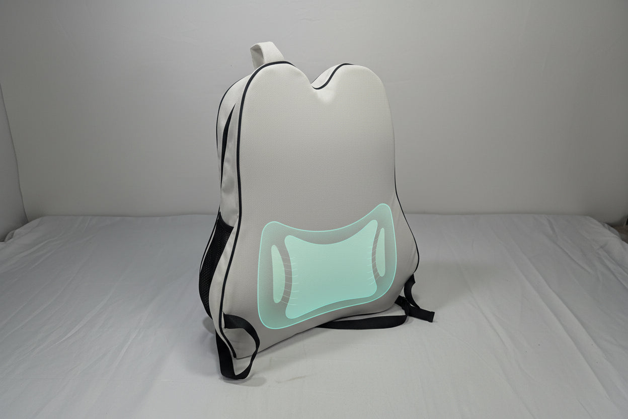 Latex Lumbar Pillow - Patented Ergonomic Multi-Region Firm Back Support