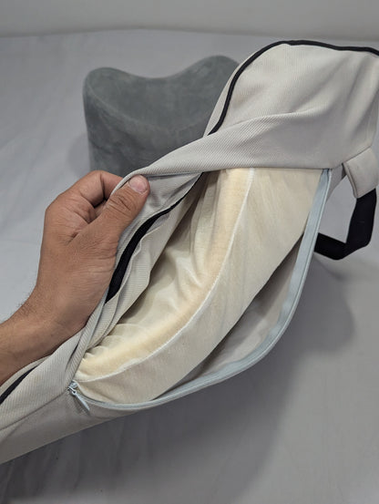 Latex Lumbar Pillow - Patented Ergonomic Multi-Region Firm Back Support