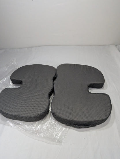 Pack of 02 Chair Cushion - Ergonomic Seat for Orthopedic Coccyx, Hip & Back Support -