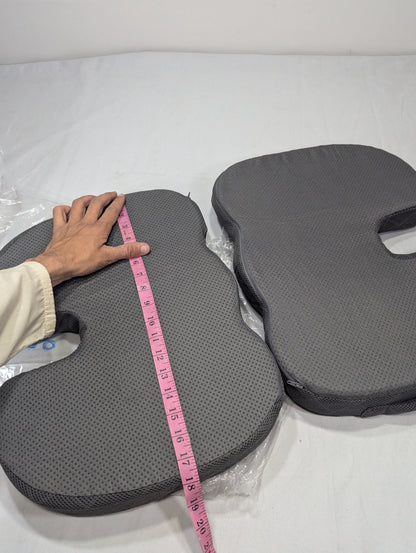 Pack of 02 Chair Cushion - Ergonomic Seat for Orthopedic Coccyx, Hip & Back Support -
