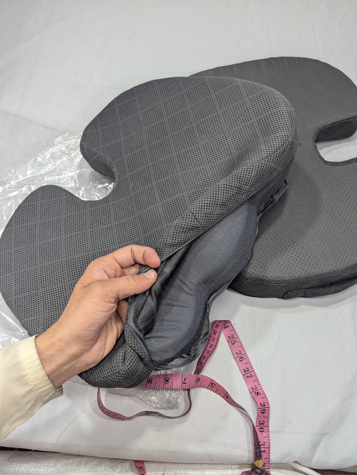 Pack of 02 Chair Cushion - Ergonomic Seat for Orthopedic Coccyx, Hip & Back Support -