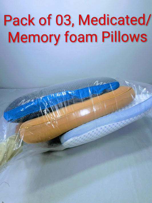 Pack of 03 Imported Authentic Memory foam Pillow P0159