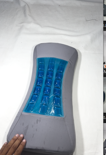 Gel Lumbar Pillow - Patented Ergonomic Multi-Region Firm Back Support