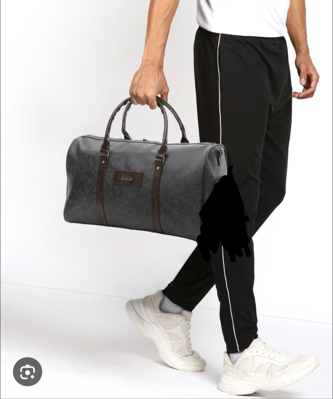 Designer Inspired Canvas Travel Bag with Faux Leather,pu leather handles, Korean Duffle Bag – Waterproof & Durable Ab3