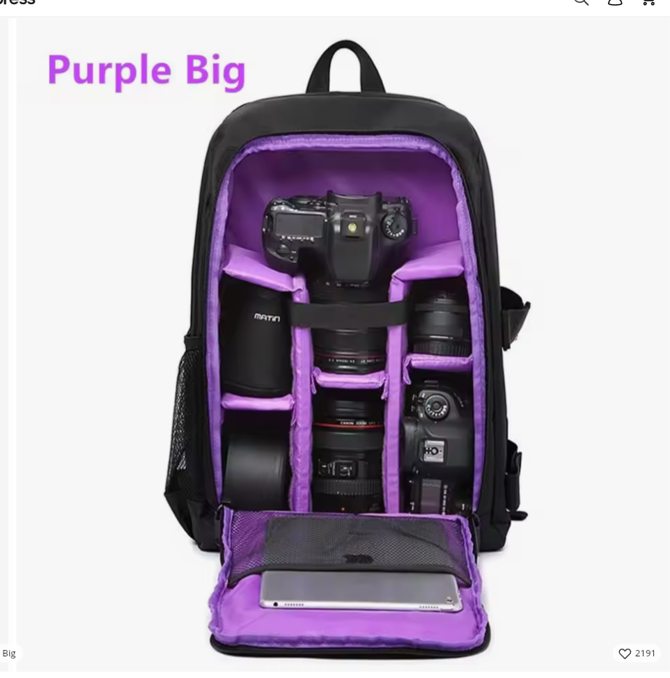 Preloved camera backpack