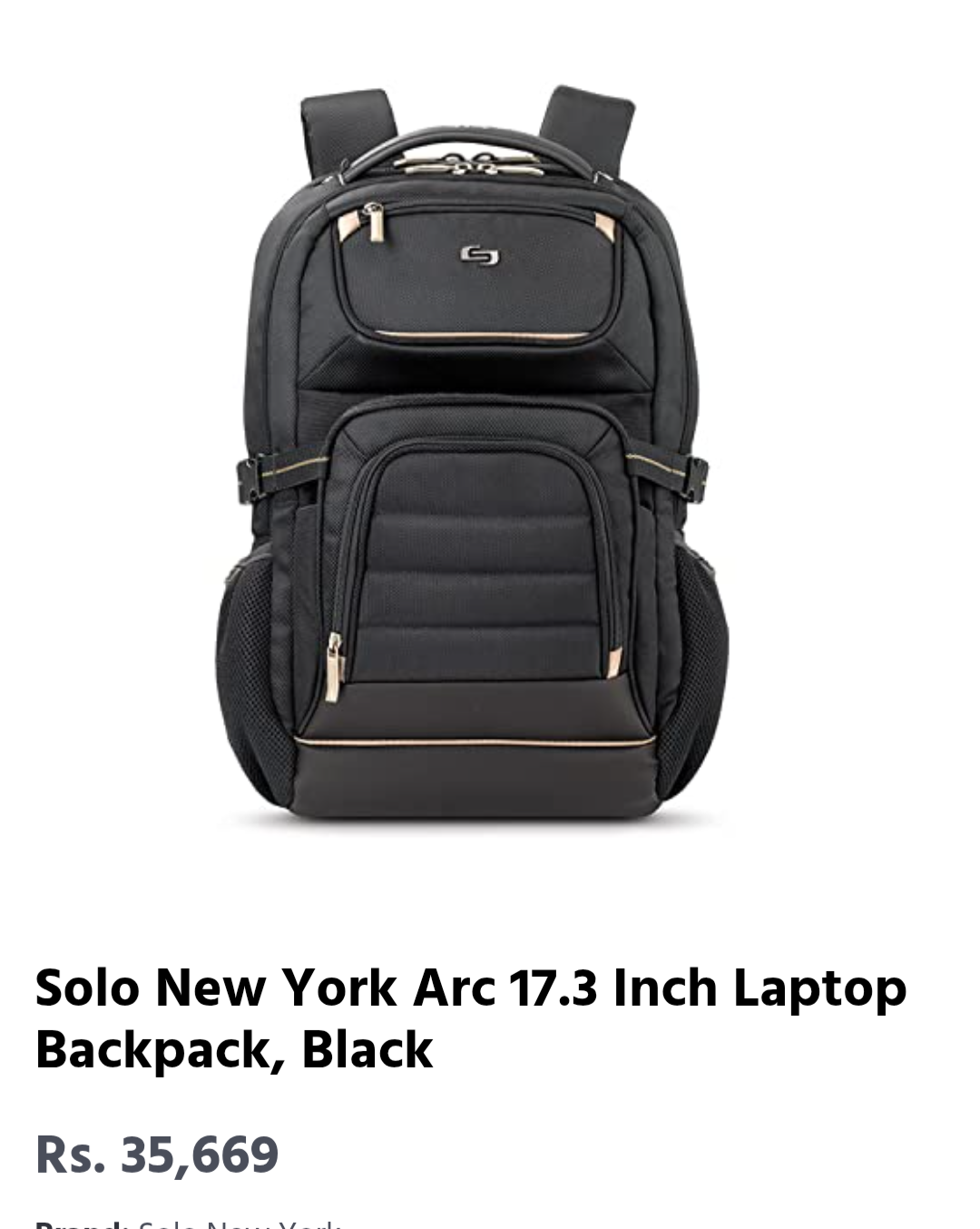 Solo brand new life time guaranteed Backpack
