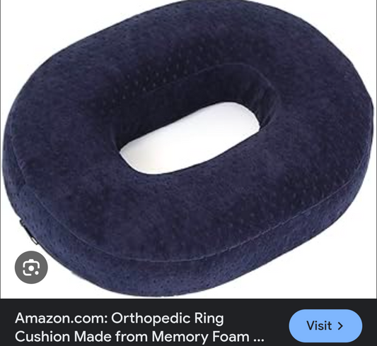 Orthopedic Ring Cushion Made from Memory Foam, Donut Cushion for Relief of Hemorrhoid's (Piles) and Coccyx