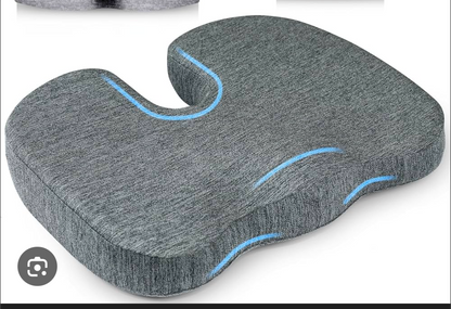 Chair Cushion - Ergonomic Seat for Orthopedic Coccyx, Hip & Back Support -