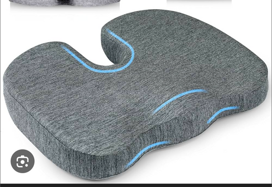 Chair Cushion - Ergonomic Seat for Orthopedic Coccyx, Hip & Back Support -