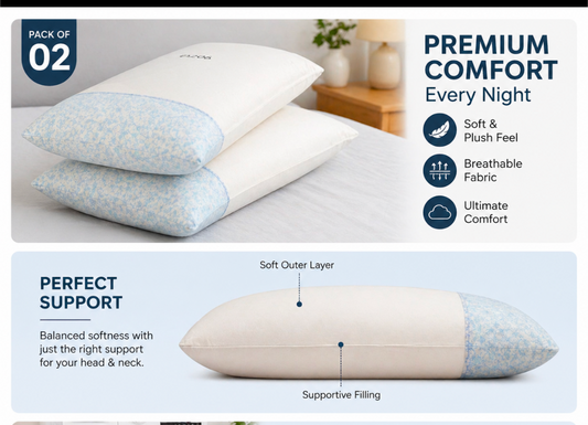 Pack of o2 Imported Lot Memory foam Pillow P0206