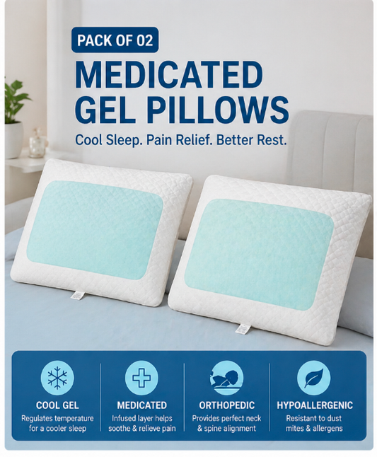 GEL Pack of o2  Imported Lot Memory foam Pillow P0209