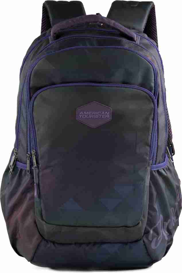 American tourist authentic backpack with rain cover