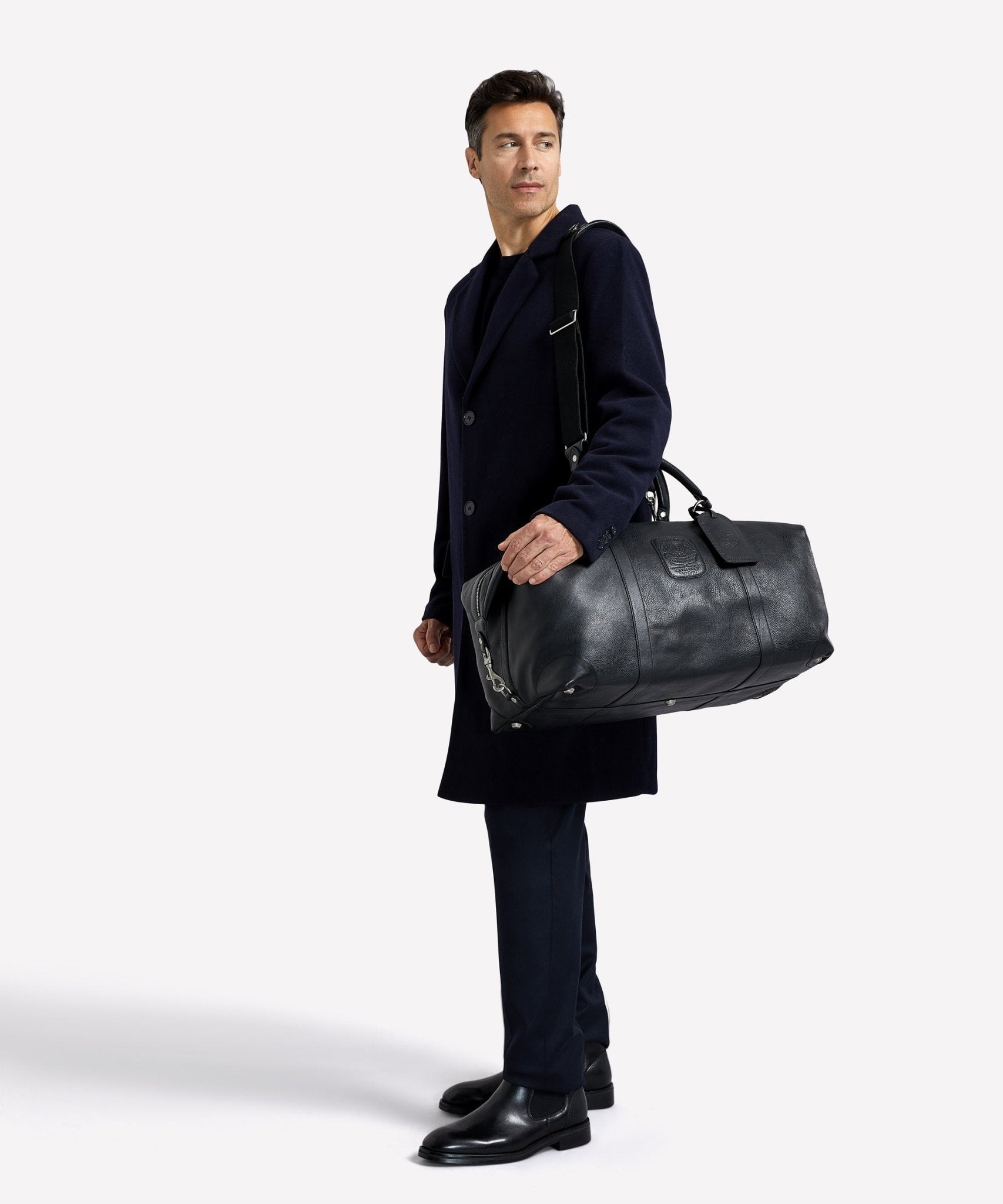 Pu Leather Fila Brand, Modern Korean Duffle Bag – Unisex Utility Tote Ab3