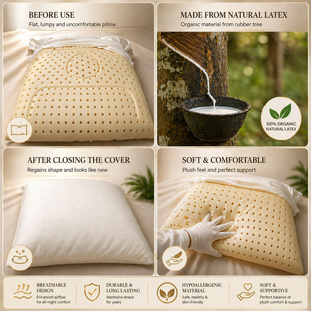LATEX Imported Lot Memory foam Pillow P0201