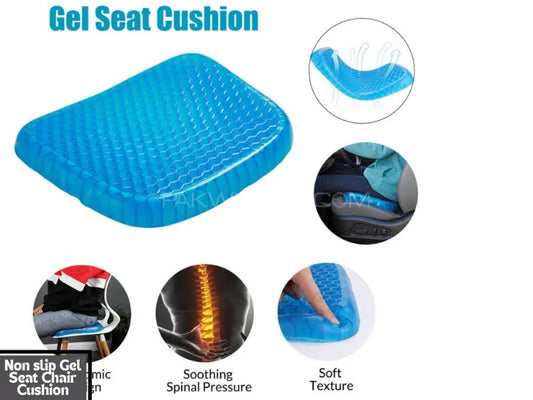 Coccyx Seat Cushion, Cool Gel Memory Foam Large Orthopedic Tailbone Pillow for Sciatica, Back, and Tailbone Pain