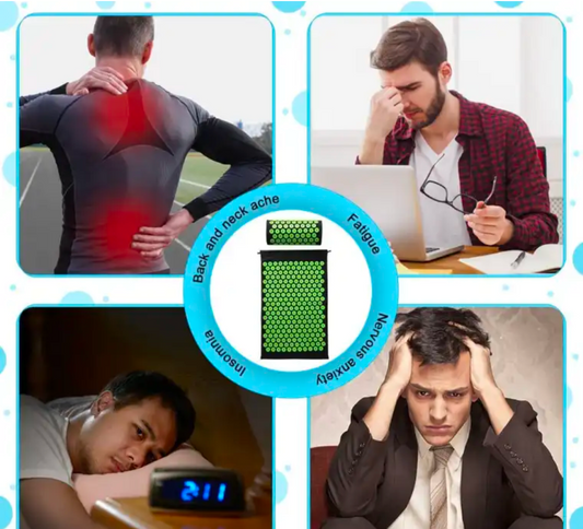 Acupressure Mat and Pillow Set for Back and Neck Relief and Muscle Relaxation Relieves title will update soon