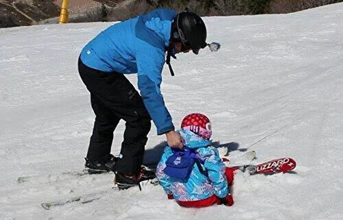 Launch pad ski and snowboard training harness